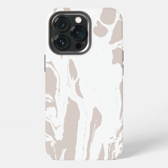 Gray Abstract Marble Pattern iPhone Case (Back)