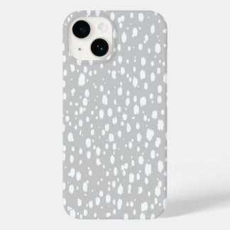 Gray Abstract Scattered Dots Case-Mate iPhone 14 Case