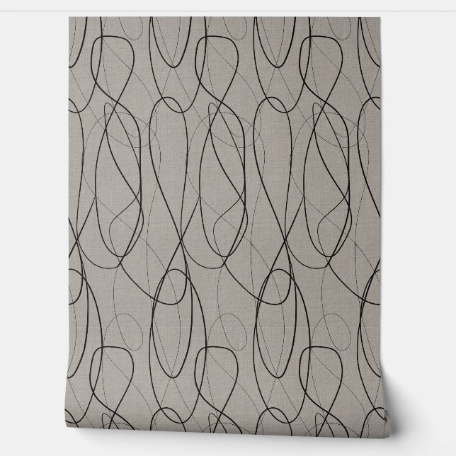Gray Abstract Wallpaper Modern Lines Design  (Unrolling)