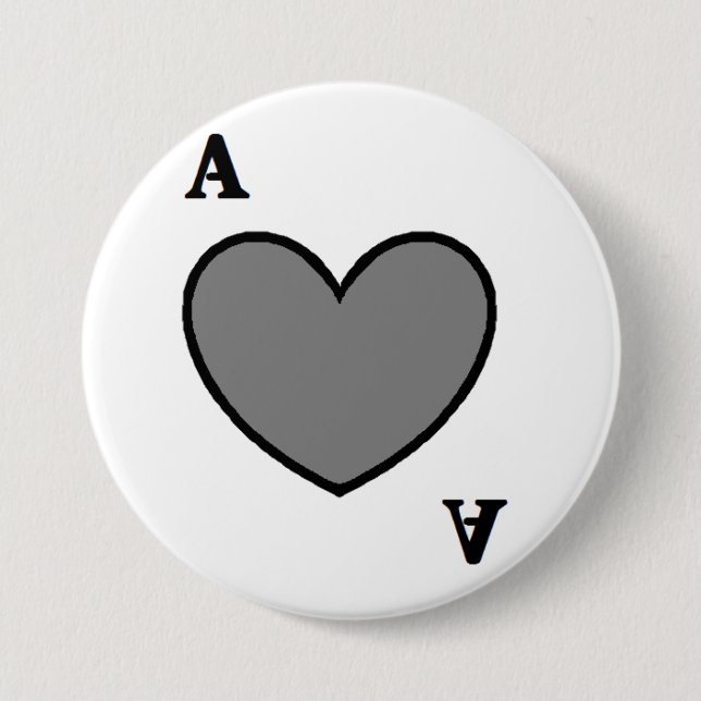 Gray Ace Button (Front)