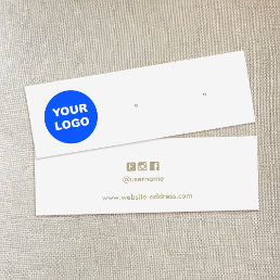 Gray Add Your Logo Stud Earring Display Card
