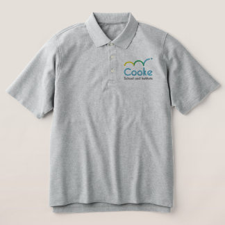 Gray Adult Polo with embroider full-color logo