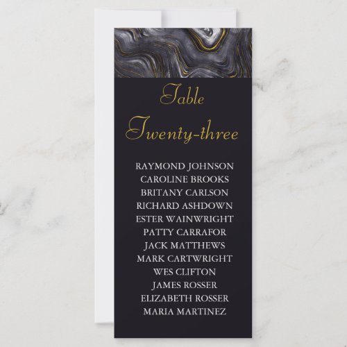 Gray Agate Wedding seating plan Table Place Cards