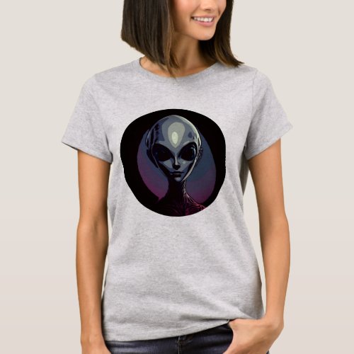 Gray Alien Extraterrestrial Art T_Shirt