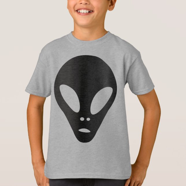 Gray Alien Face - The Greys T-Shirt (Front)