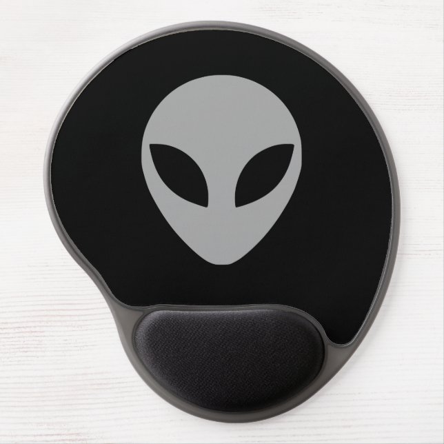 Gray Alien Head Gel Mouse Pad (Front)