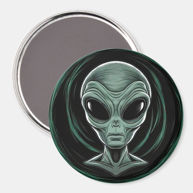 Gray Alien Head Magnet (Front/Back)