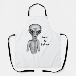 Gray Alien , I want to believe Apron