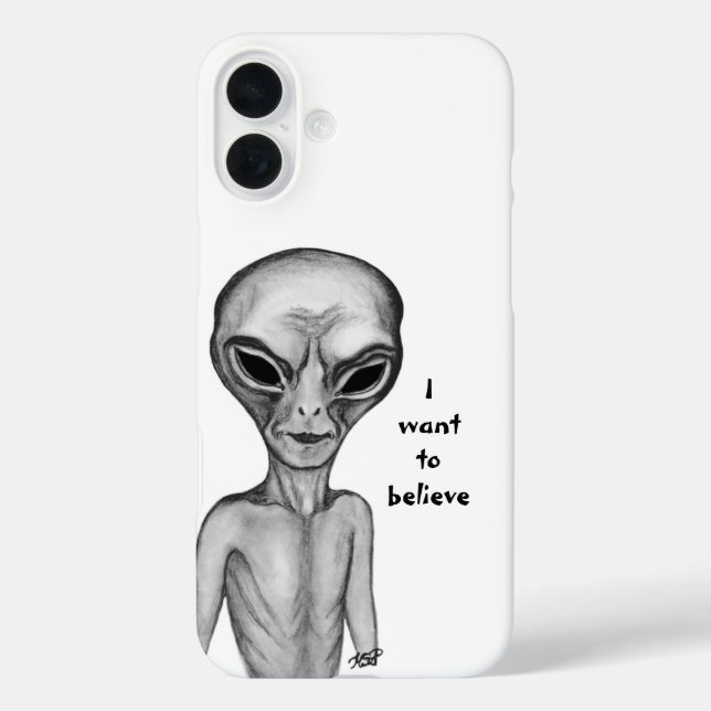 Gray Alien , I want to believe Case-Mate iPhone Case (Back)