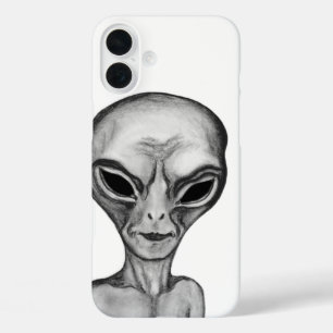 Gray Alien , I want to believe iPhone 16 Plus Case