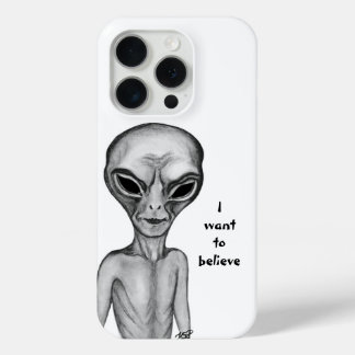 Gray Alien , I want to believe iPhone 15 Pro Case