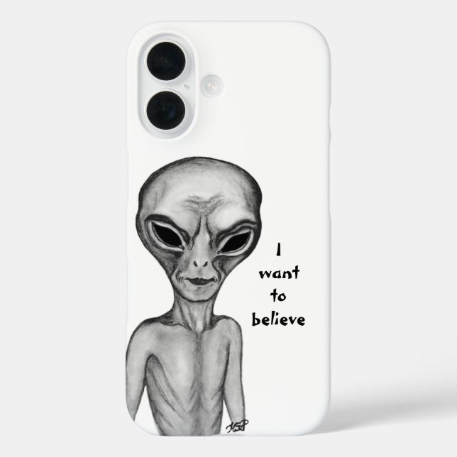 Gray Alien , I want to believe Case-Mate iPhone Case (Back)