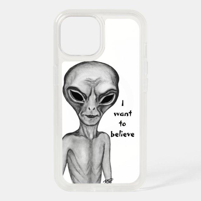 Gray Alien , I want to believe iPhone 15 Case (Back)