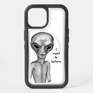 Gray Alien , I want to believe iPhone 15 Case
