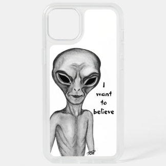 Gray Alien , I want to believe iPhone 15 Plus Case