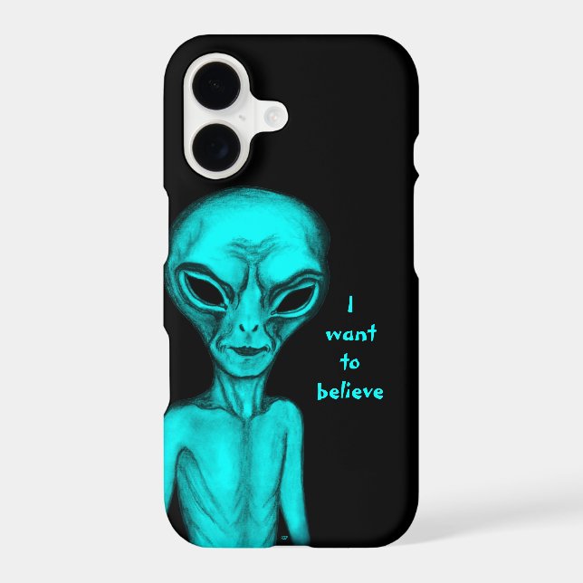Gray Alien , I want to believe iPhone Case (Back)