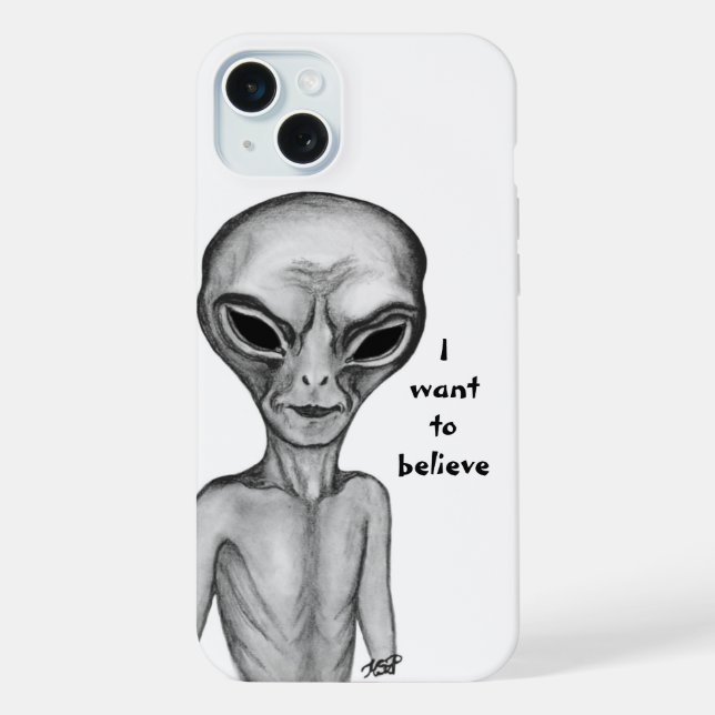 Gray Alien , I want to believe iPhone Case (Back)