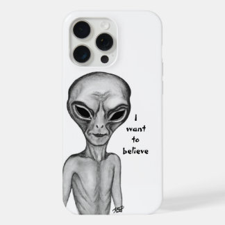 Gray Alien , I want to believe iPhone 15 Pro Max Case