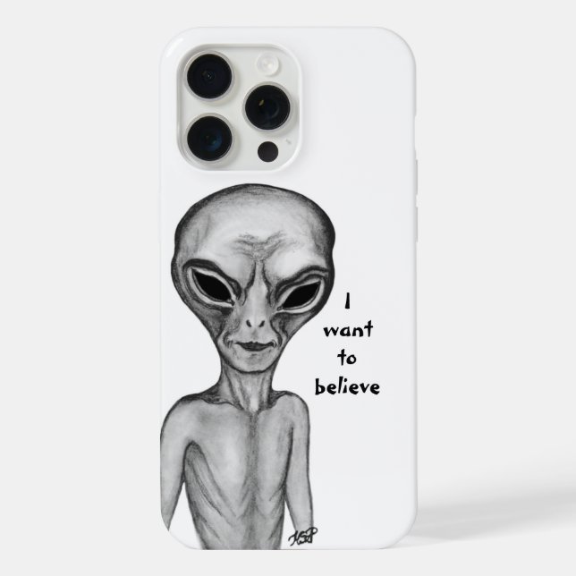 Gray Alien , I want to believe iPhone Case (Back)