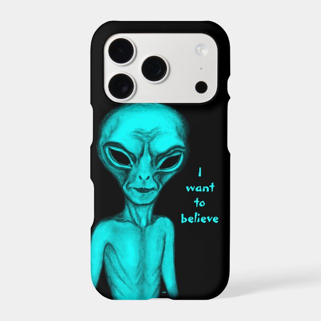 Gray Alien , I want to believe Iphone Case (Back)