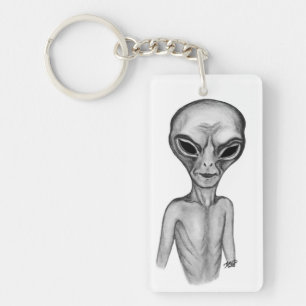 Gray Alien , I want to believe Keychain