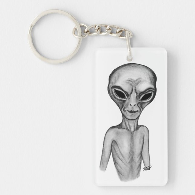 Gray Alien , I want to believe Keychain (Front)