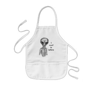 Gray Alien , I want to believe Kids' Apron