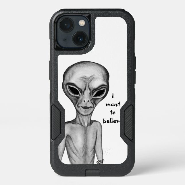 Gray Alien , I want to believe Otterbox iPhone Case (Back)
