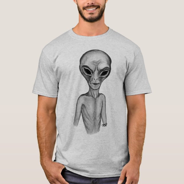 Gray Alien , I want to believe T-Shirt (Front)