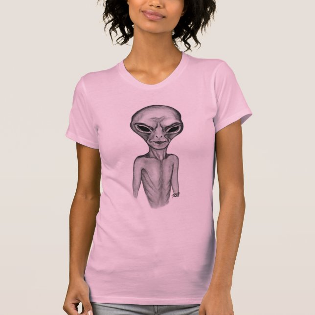Gray Alien , I want to believe T-Shirt (Front)