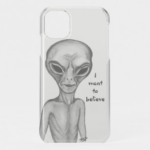 Gray Alien , I want to believe iPhone 11 Case