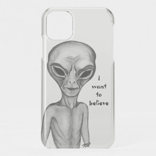 Gray Alien , I want to believe Uncommon iPhone Case (Back)