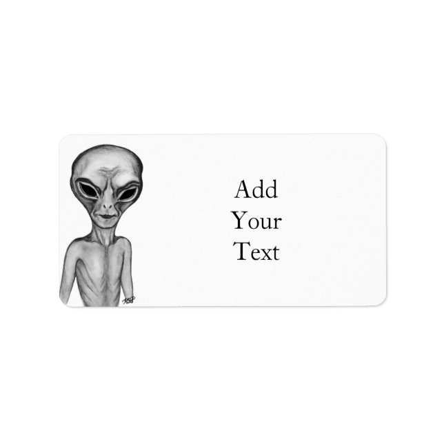 Gray Alien Label (Front)