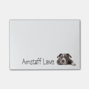 Gray American Staffordshire Terrier Dog - Amstaff Post-it Notes