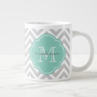 Personalized Coffee Mugs - Preppy Chic Chevron