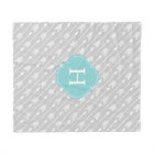Gray and Aqua Monogrammed Arrows Pattern