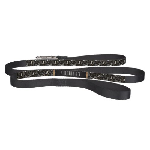 Gray and Black Abstract Pattern  Pet Leash