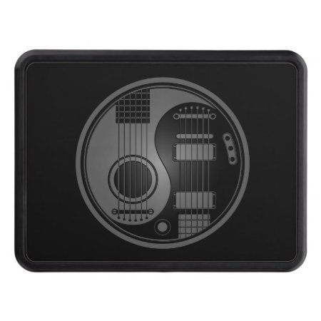 Gray And Black Acoustic Electric Guitars Yin Yang Tow Hitch Cover