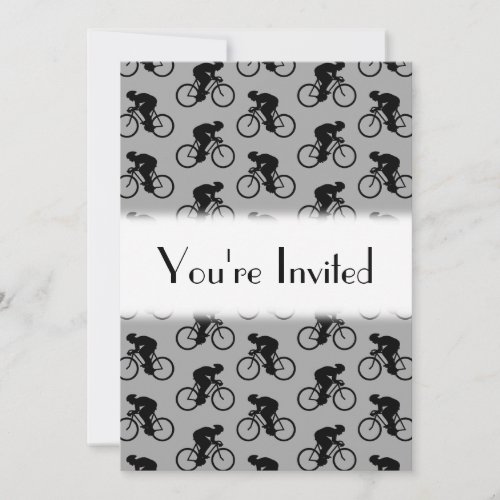 Gray and Black Bicycle Pattern. Announcements