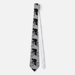 Gray And Black Bicycle Pattern. Tie at Zazzle
