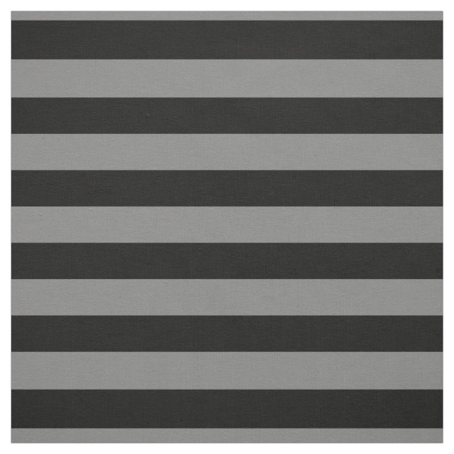 Gray and Black Bold Stripes, Halloween Fabric (Swatch)