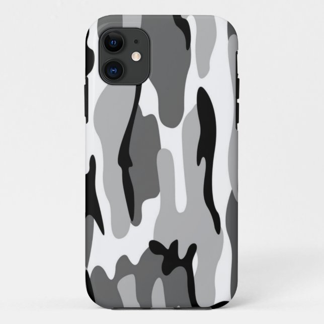 Gray And Black Camouflage iPhone 5G Case (Back)