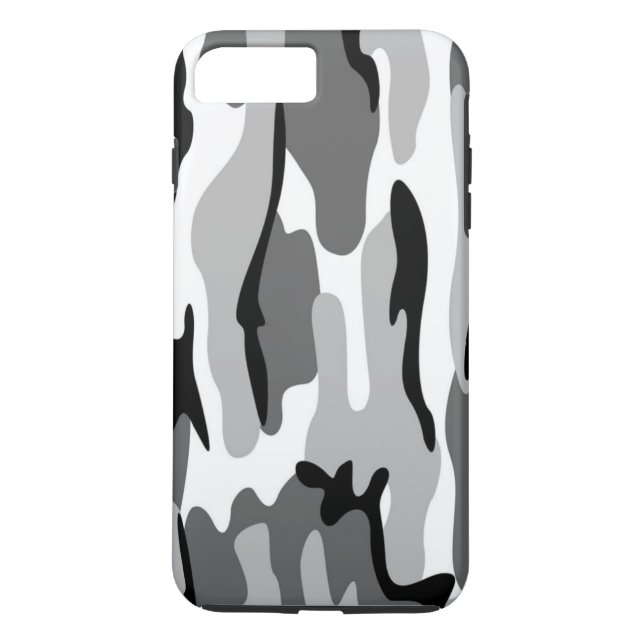 Gray And Black Camouflage iPhone 7 Case (Back)