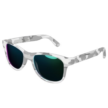Gray And Black Camouflage Sunglasses by atteestude at Zazzle