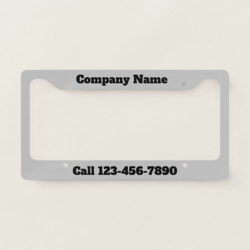 Gray and Black Create Your Own Marketing License Plate Frame