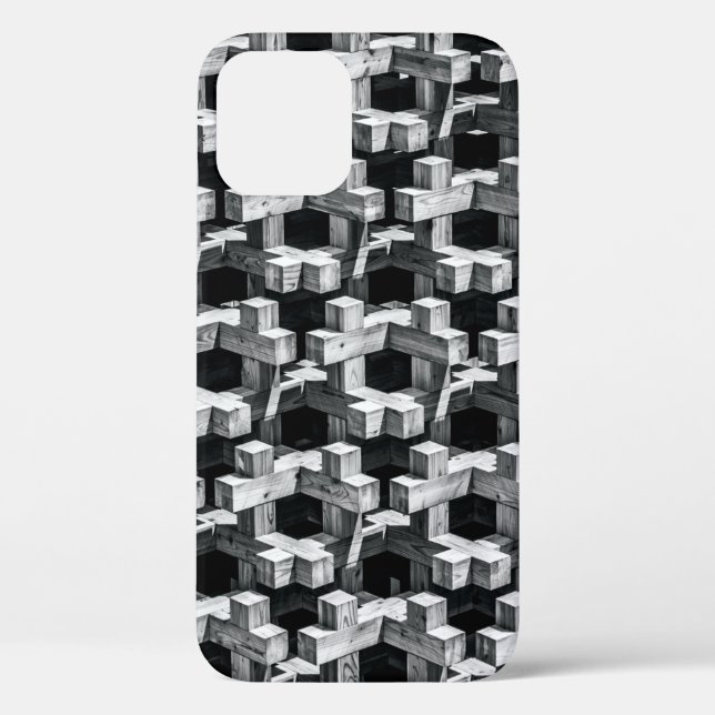 Gray and black cross Case-Mate iPhone case (Back)