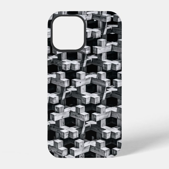 Gray and black cross iphone case (Back)