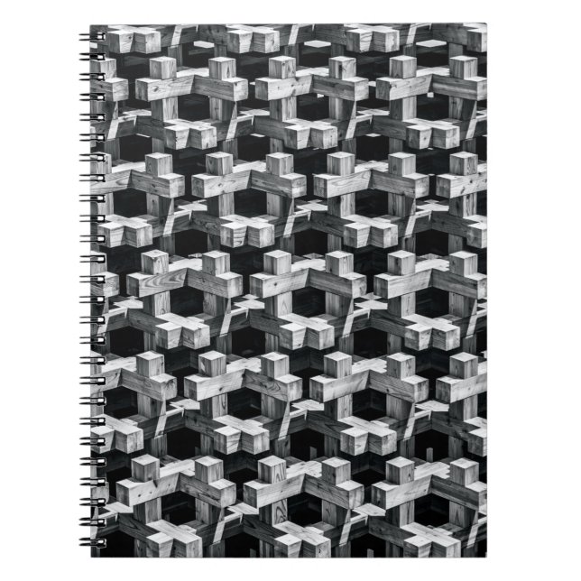 Gray and black cross notebook (Front)