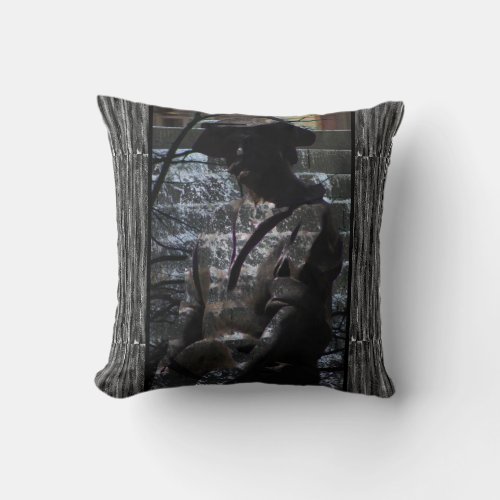 Gray and Black Decorative Throw Pillow for Sofa