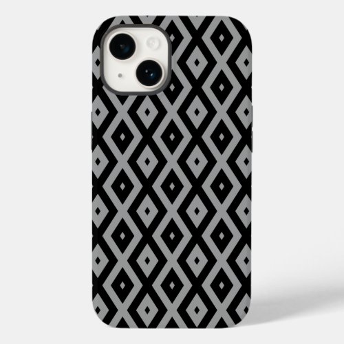 Gray and black diamond pattern Case_Mate iPhone 14 case